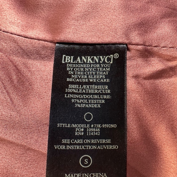 Blank NYC pink leather jacket - Picture 2 of 2